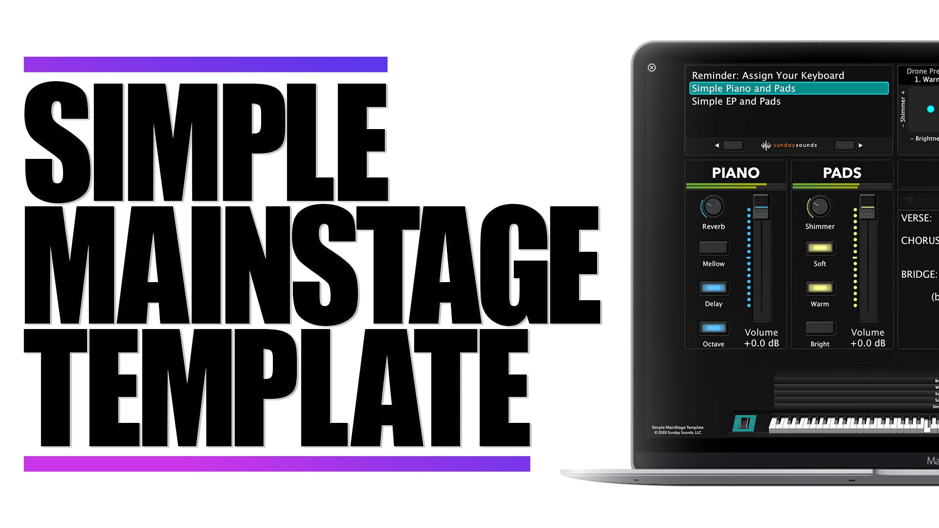 Beginner MainStage Keys Rig Setup (Simple MainStage Template)