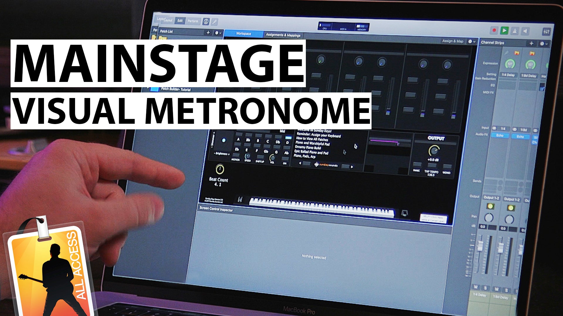 MainStage Tutorial: Creating a Visual Metronome in MainStage