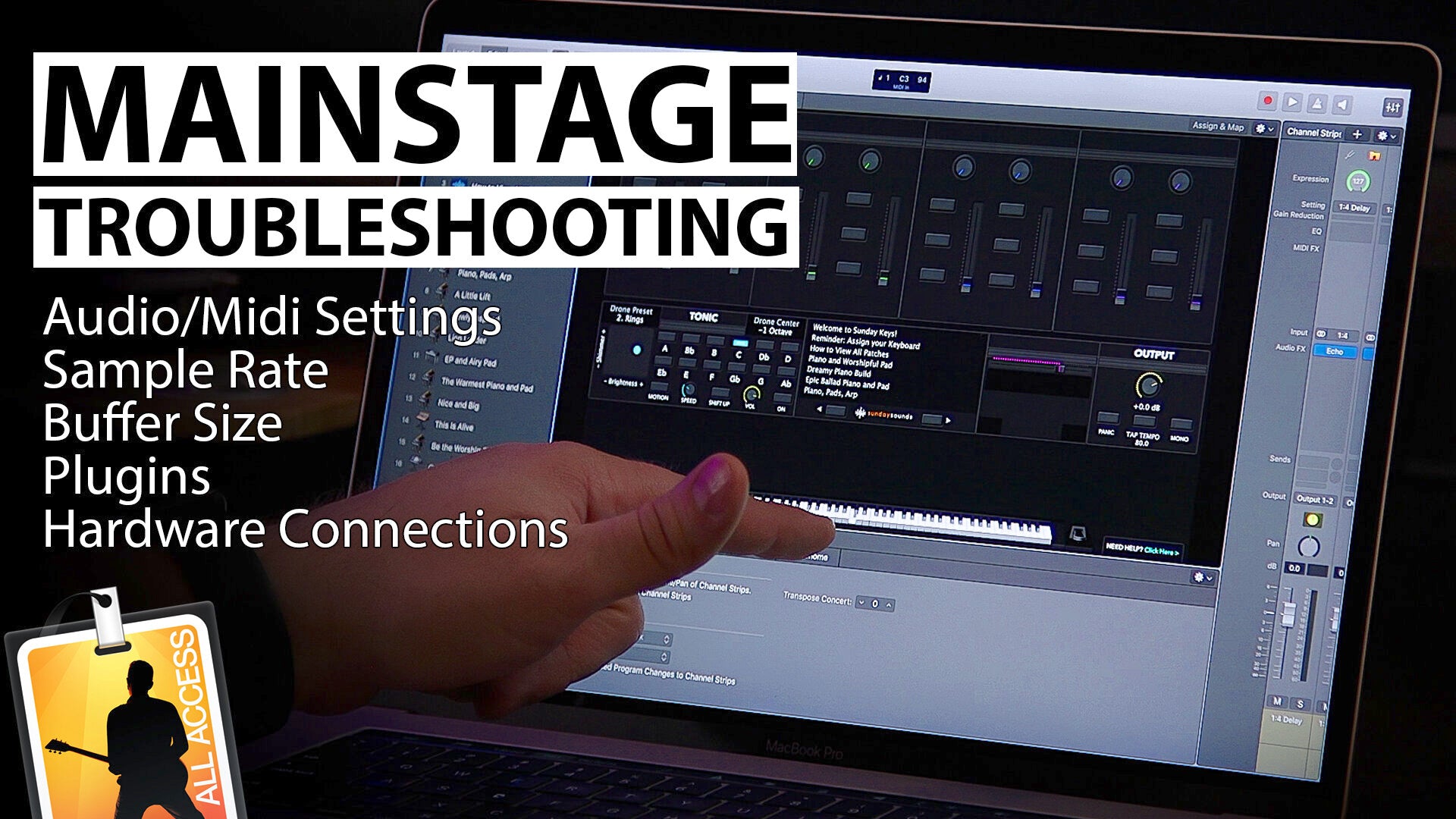 Troubleshoot MainStage Keys Rig Problems - What to do when MainStage Stops Working