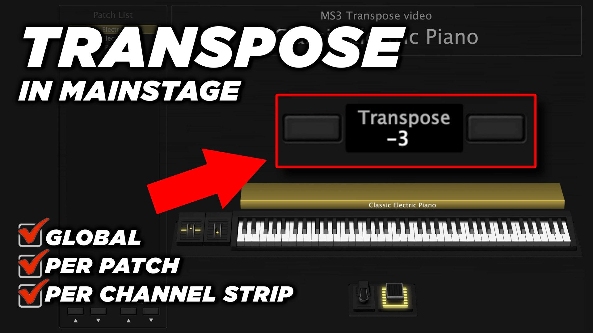 How to Transpose in MainStage 3